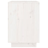NNEVL Bedside Cabinet White 40x35x50 cm Solid Wood Pine