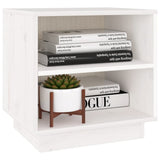 NNEVL Bedside Cabinet White 40x34x40 cm Solid Wood Pine