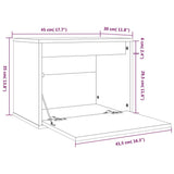 NNEVL Wall Cabinet White 45x30x35 cm Solid Wood Pine