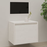 NNEVL Wall Cabinet White 45x30x35 cm Solid Wood Pine