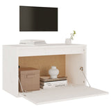 NNEVL Wall Cabinet White 60x30x35 cm Solid Wood Pine