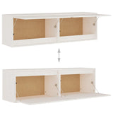 NNEVL Wall Cabinets 2 pcs White 60x30x35 cm Solid Wood Pine