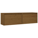 NNEVL Wall Cabinets 2 pcs Honey Brown 60x30x35 cm Solid Wood Pine