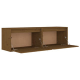 NNEVL Wall Cabinets 2 pcs Honey Brown 60x30x35 cm Solid Wood Pine