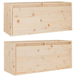 NNEVL Wall Cabinets 2 pcs 80x30x35 cm Solid Wood Pine