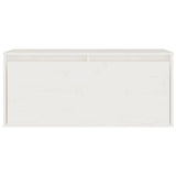 NNEVL Wall Cabinet White 80x30x35 cm Solid Wood Pine