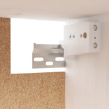 NNEVL Wall Cabinet White 80x30x35 cm Solid Wood Pine