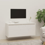 NNEVL Wall Cabinet White 80x30x35 cm Solid Wood Pine