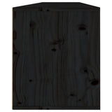 NNEVL Wall Cabinets 2 pcs Black 80x30x35 cm Solid Wood Pine