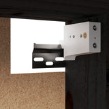 NNEVL Wall Cabinets 2 pcs Black 80x30x35 cm Solid Wood Pine