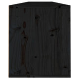 NNEVL Wall Cabinets 2pcs Black 100x30x35 cm Solid Wood Pine