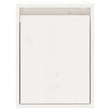NNEVL Wall Cabinet White 30x30x40 cm Solid Wood Pine
