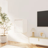 NNEVL Wall Cabinet White 30x30x40 cm Solid Wood Pine