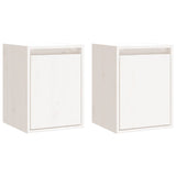 NNEVL Wall Cabinets 2pcs White 30x30x40 cm Solid Wood Pine