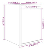 NNEVL Wall Cabinets 2pcs White 30x30x40 cm Solid Wood Pine