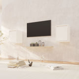 NNEVL Wall Cabinets 2pcs White 30x30x40 cm Solid Wood Pine
