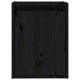 NNEVL Wall Cabinets 2pcs Black 30x30x40 cm Solid Wood Pine