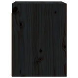 NNEVL Wall Cabinets 2pcs Black 30x30x40 cm Solid Wood Pine