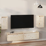 NNEVL Wall Cabinets 2 pcs 30x30x60 cm Solid Wood Pine
