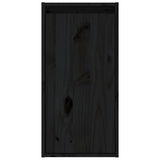 NNEVL Wall Cabinets 2 pcs Black 30x30x60 cm Solid Wood Pine