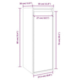 NNEVL Wall Cabinet 30x30x80 cm Solid Wood Pine