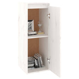 NNEVL Wall Cabinet White 30x30x80 cm Solid Wood Pine