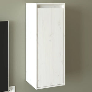 NNEVL Wall Cabinet White 30x30x80 cm Solid Wood Pine