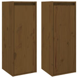 NNEVL Wall Cabinets 2 pcs Honey Brown 30x30x80 cm Solid Wood Pine