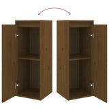 NNEVL Wall Cabinets 2 pcs Honey Brown 30x30x80 cm Solid Wood Pine