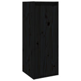 NNEVL Wall Cabinets 2 pcs Black 30x30x80 cm Solid Wood Pine