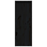 NNEVL Wall Cabinets 2 pcs Black 30x30x80 cm Solid Wood Pine