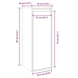 NNEVL Wall Cabinets 2 pcs Black 30x30x80 cm Solid Wood Pine
