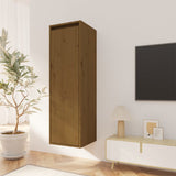 NNEVL Wall Cabinet Honey Brown 30x30x100 cm Solid Wood Pine