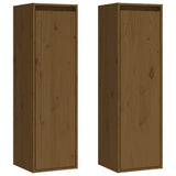 NNEVL Wall Cabinets 2 pcs Honey Brown 30x30x100 cm Solid Wood Pine