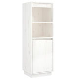 NNEVL Highboard White 37x34x110 cm Solid Wood Pine