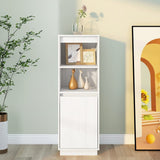 NNEVL Highboard White 37x34x110 cm Solid Wood Pine