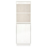 NNEVL Highboard White 37x34x110 cm Solid Wood Pine