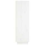 NNEVL Highboard White 37x34x110 cm Solid Wood Pine