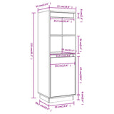 NNEVL Highboard White 37x34x110 cm Solid Wood Pine
