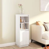 NNEVL Highboard White 37x34x110 cm Solid Wood Pine