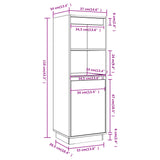 NNEVL Highboard Honey Brown 37x34x110 cm Solid Wood Pine