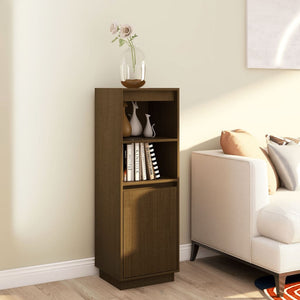 NNEVL Highboard Honey Brown 37x34x110 cm Solid Wood Pine