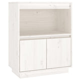 NNEVL Sideboard White 60x34x75 cm Solid Wood Pine