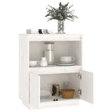 NNEVL Sideboard White 60x34x75 cm Solid Wood Pine