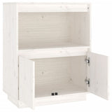 NNEVL Sideboard White 60x34x75 cm Solid Wood Pine