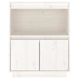NNEVL Sideboard White 60x34x75 cm Solid Wood Pine