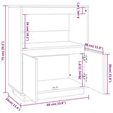 NNEVL Sideboard White 60x34x75 cm Solid Wood Pine