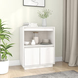 NNEVL Sideboard White 60x34x75 cm Solid Wood Pine