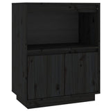 NNEVL Sideboard Black 60x34x75 cm Solid Wood Pine