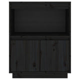 NNEVL Sideboard Black 60x34x75 cm Solid Wood Pine